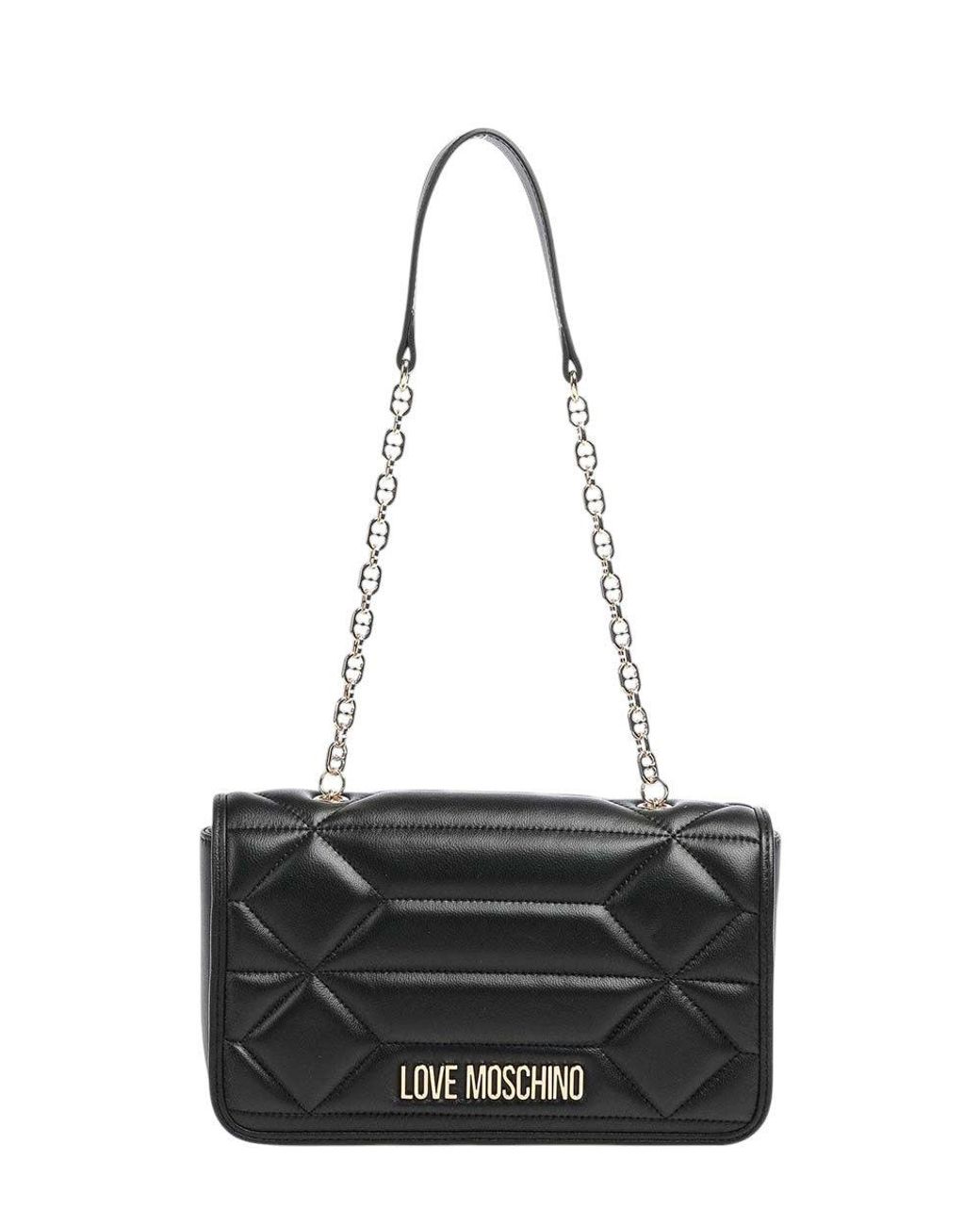 Love Moschino Black Logo Small Shoulder Bag