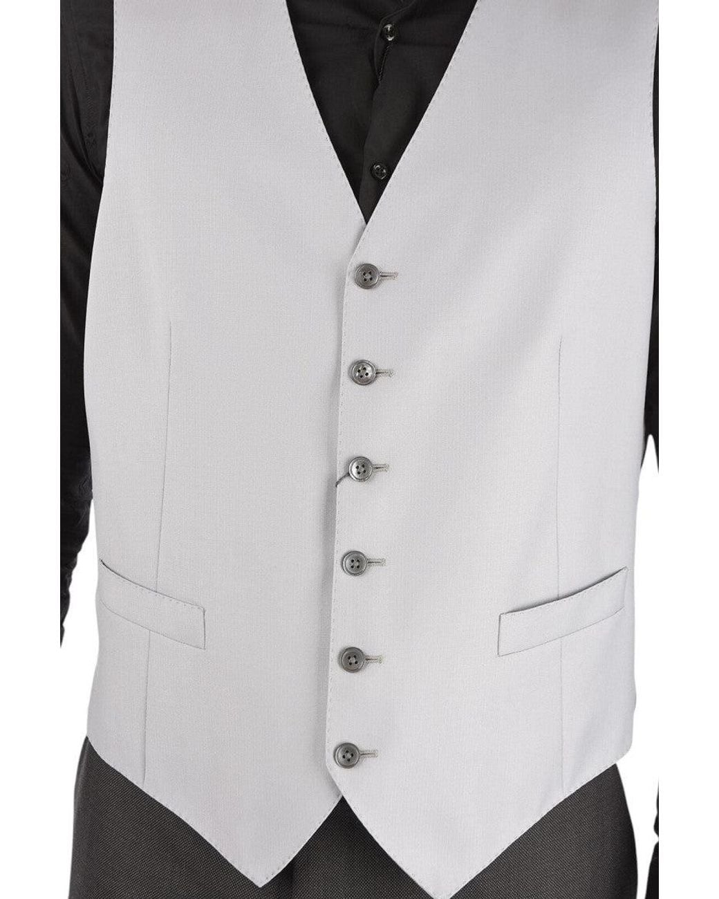 Corneliani Gray V Neck Waistcoat for men