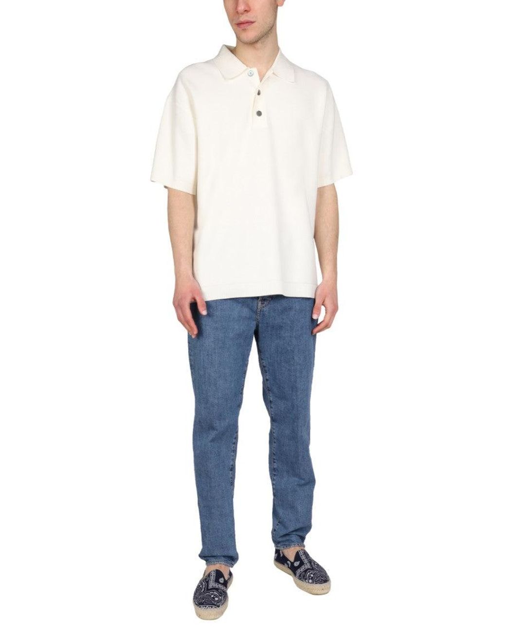Lardini Blue Mid Rise Jeans for men