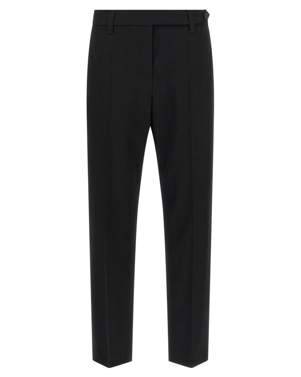 Brunello Cucinelli Black Virgin Wool Dress Pants