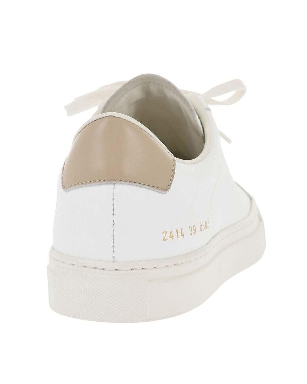 Common Projects White Low Hammered Sneakers for men