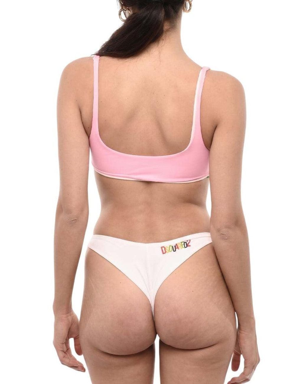 DSquared² White Logo Swimwear