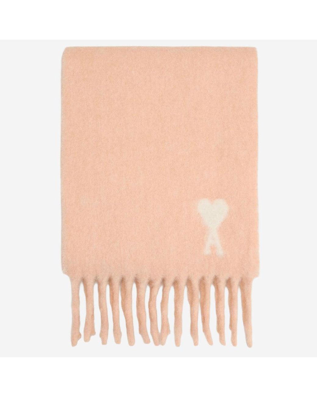 AMI Pink Light Logo Scarf