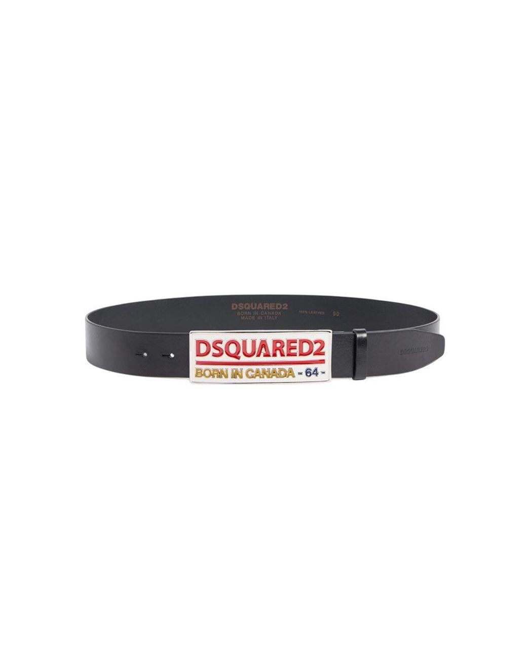 DSquared² White Solid Logo Belt for men