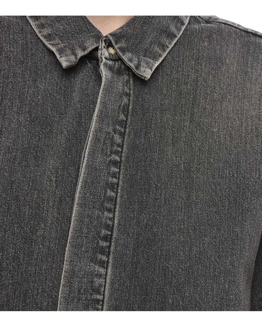Fear Of God Gray Oversized Solid Shirt