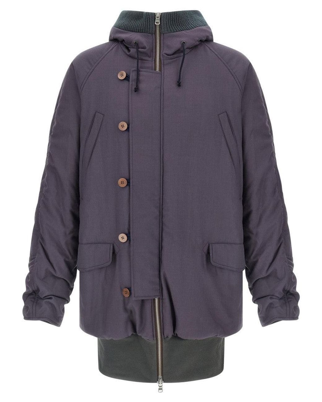 Magliano Blue Hooded Parka Jacket for men
