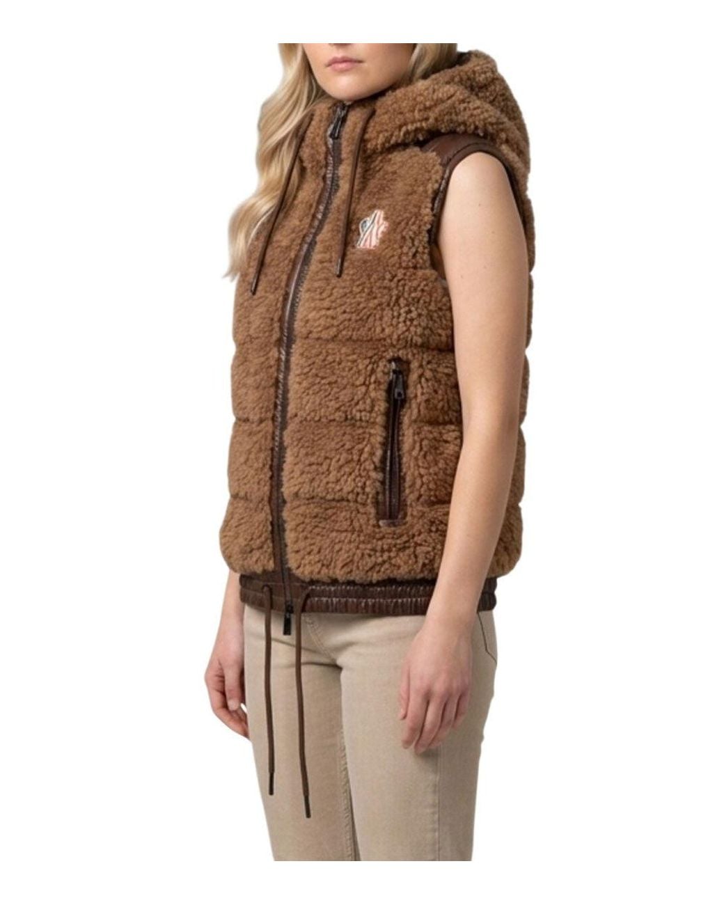 Moncler Brown Textured Hood Jacket