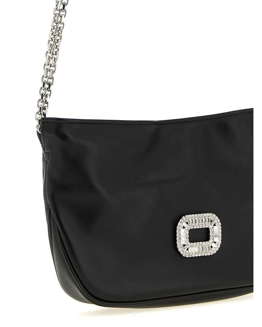 Roger Vivier Black Pilgrim Micro Clutch