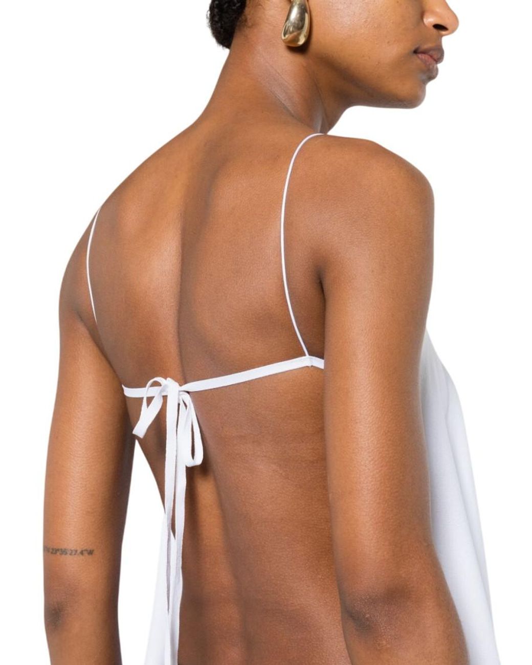 Jacquemus White Scoop Neck Top