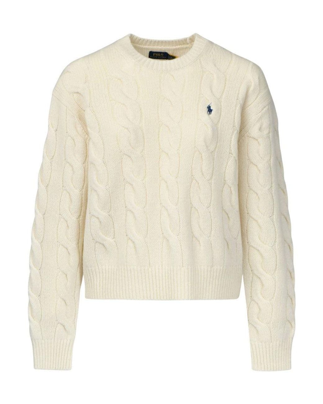 Polo Ralph Lauren Natural Knitted Crew Neck Sweater