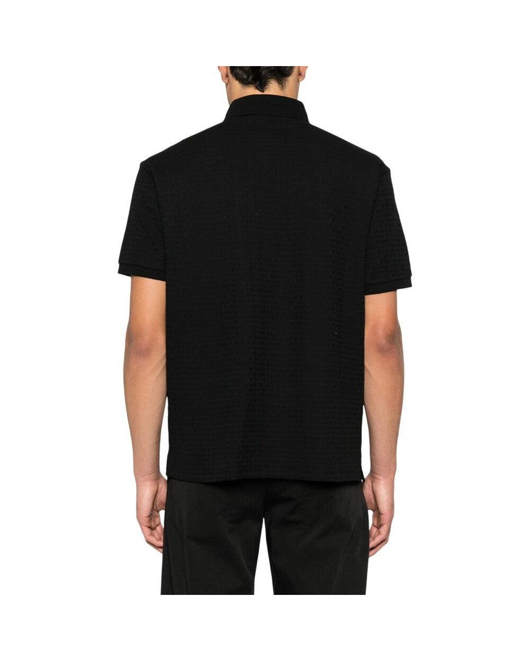 Emporio Armani Black Shirt Collar Polo for men