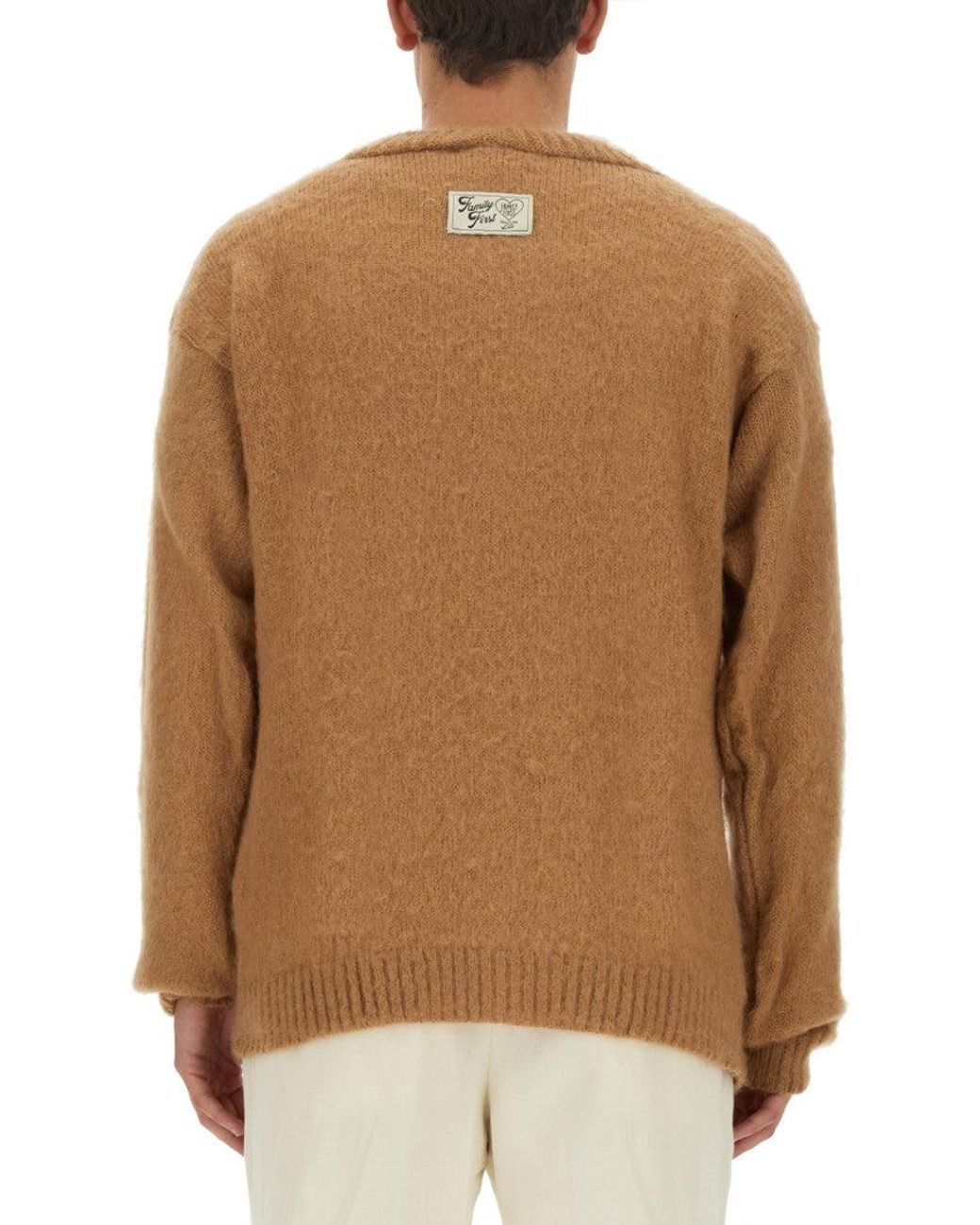 FAMILY FIRST Brown V Neck Cardigans for men