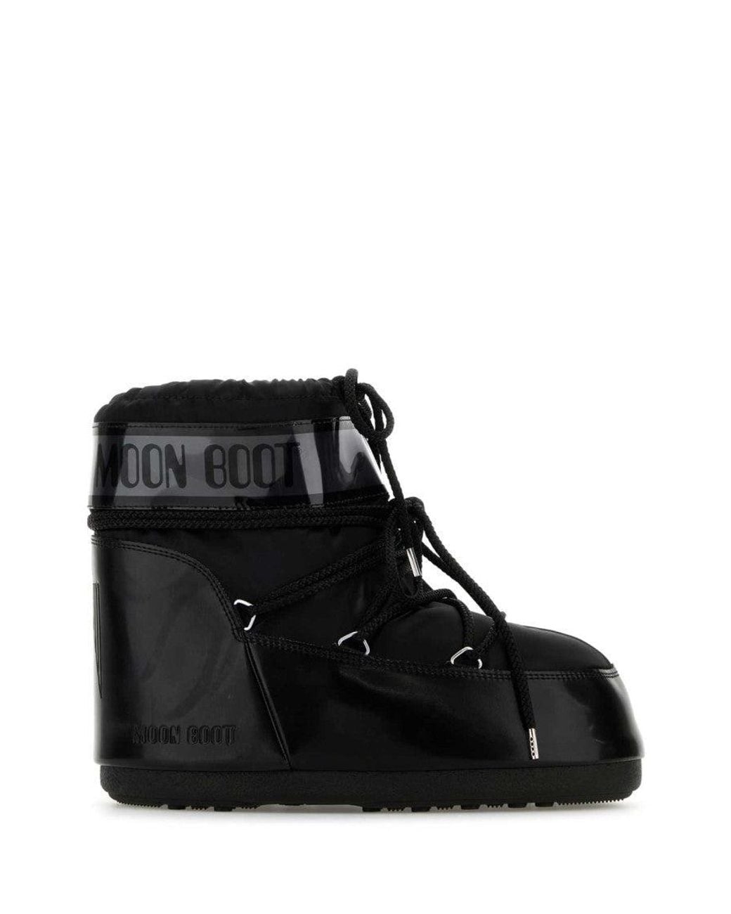 Moon Boot Black Logo Boots