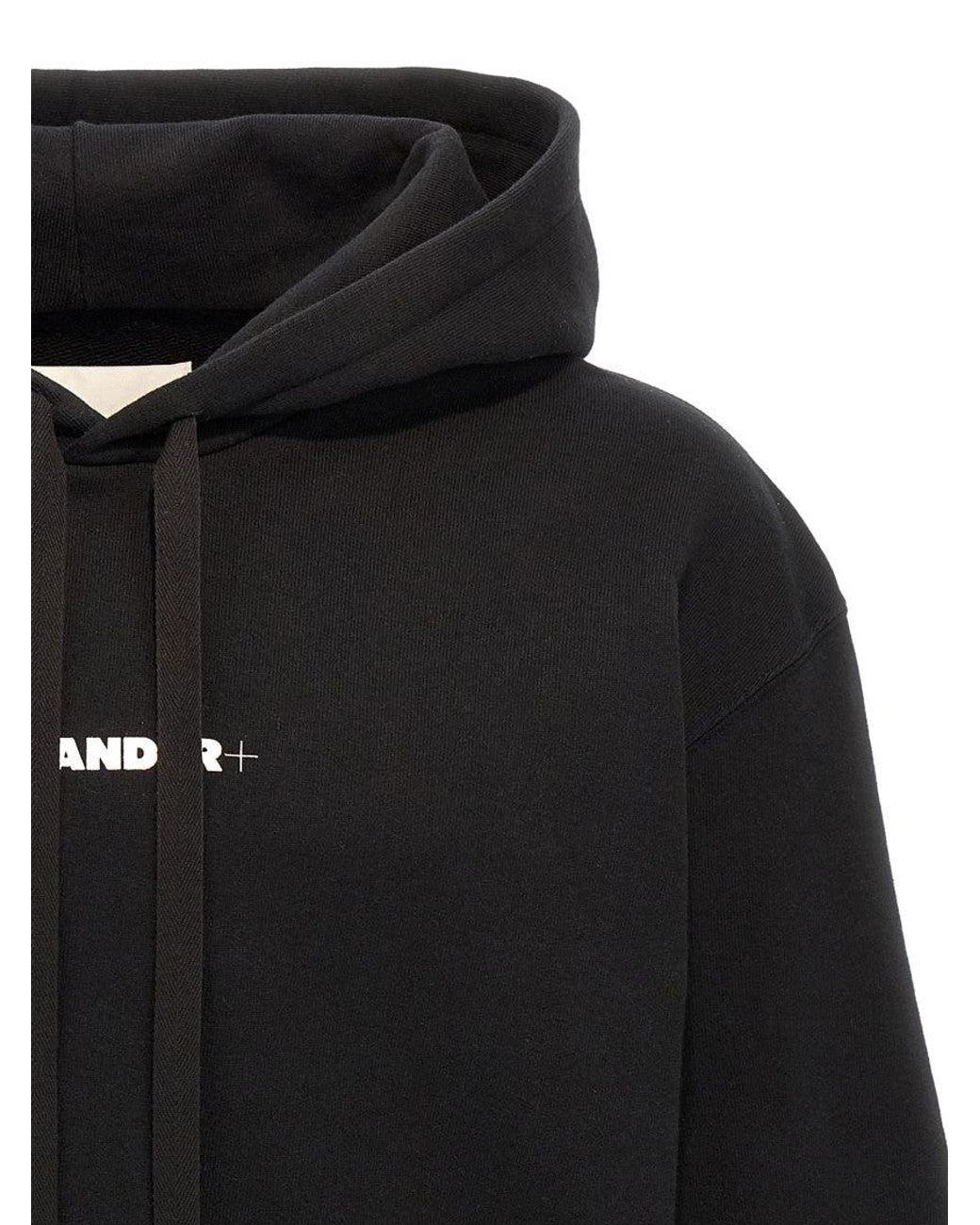 Jil Sander Black Cotton T-Shirt With Logo Print for men