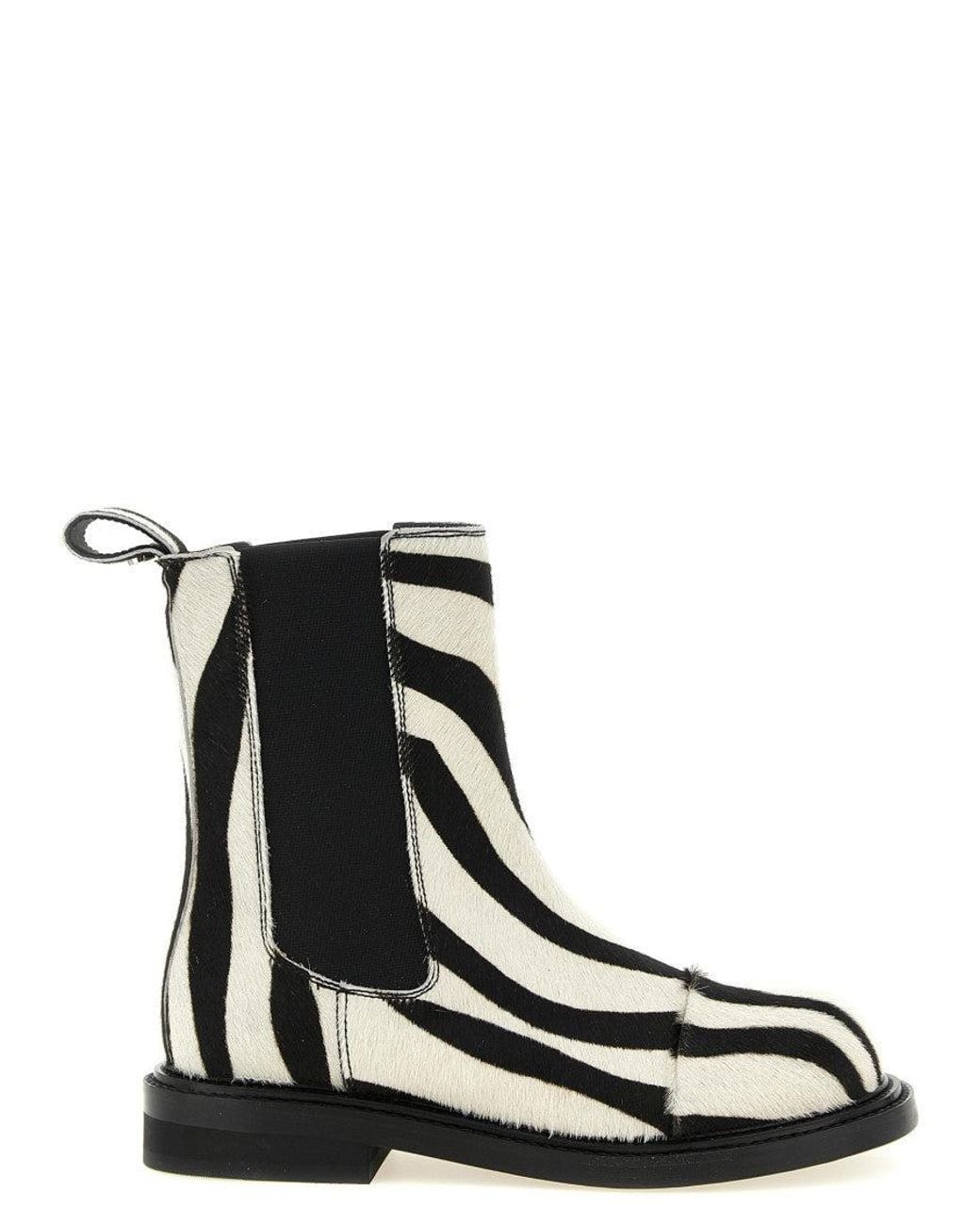 Moschino Blackwhite Ankle Boots