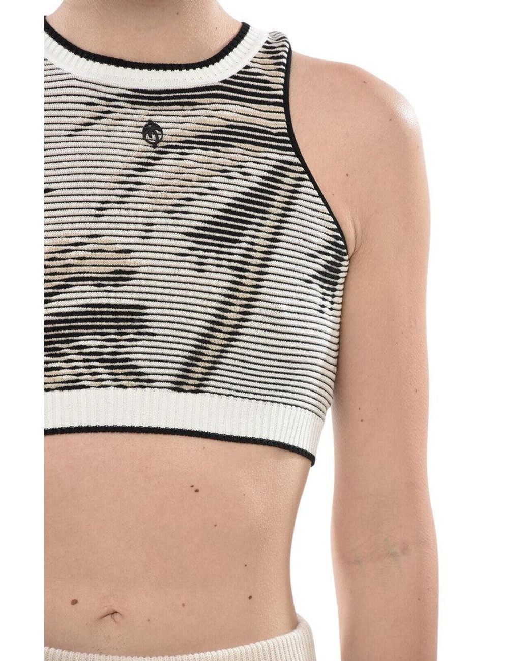 Palm Angels Multicolor Crew Neck Top