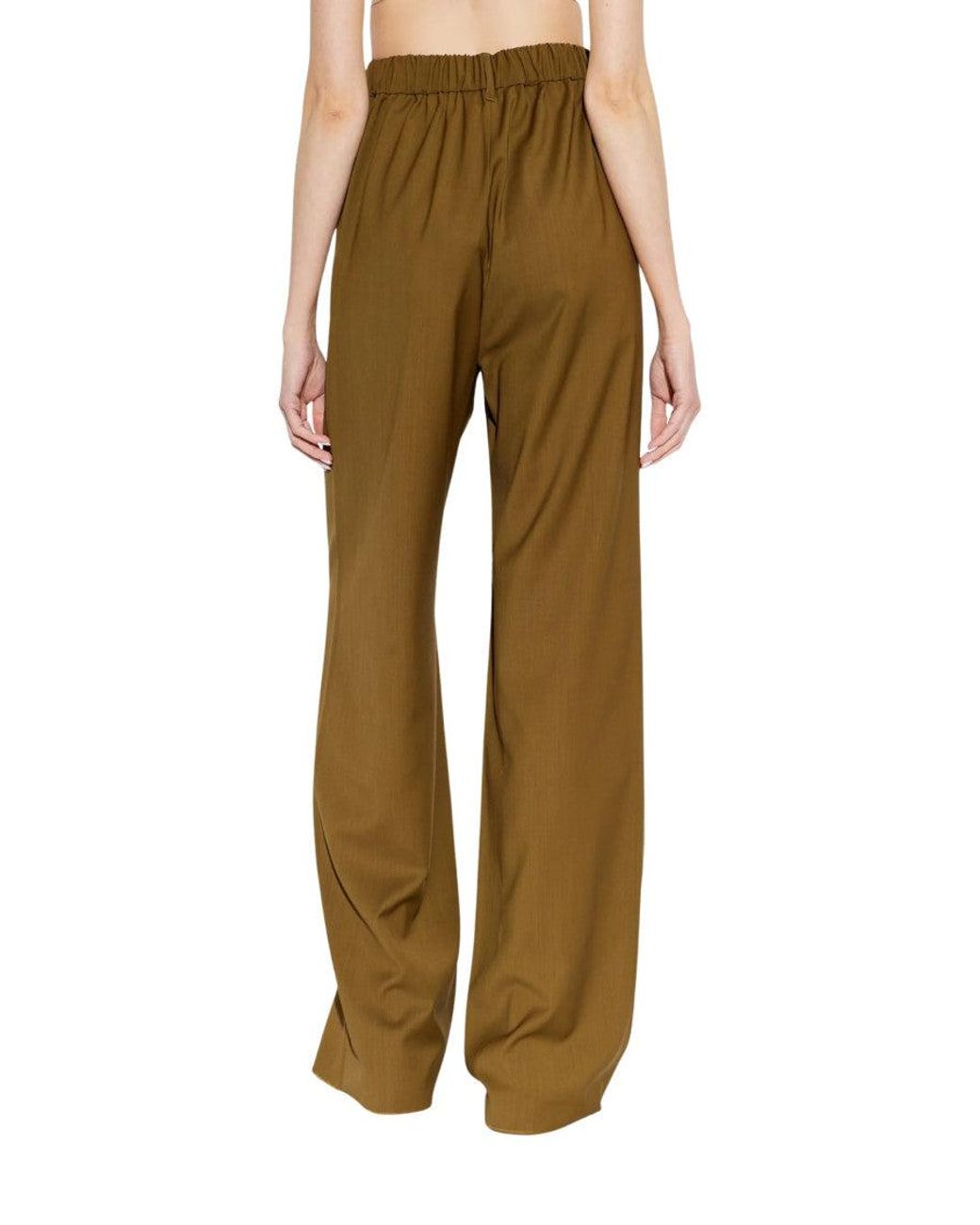 Max Mara Natural Wool Trousers