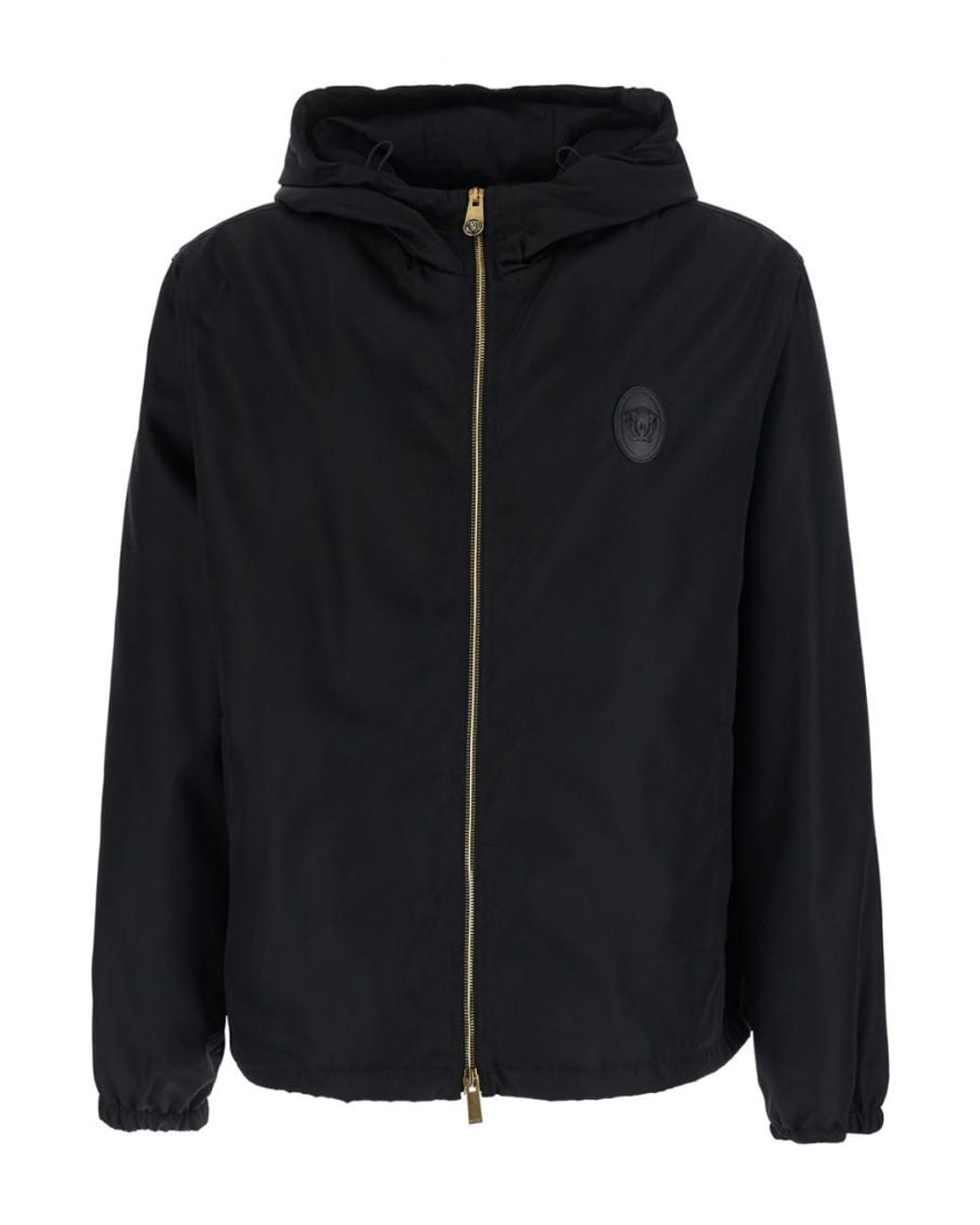 Versace Black Regular Hood Jacket for men