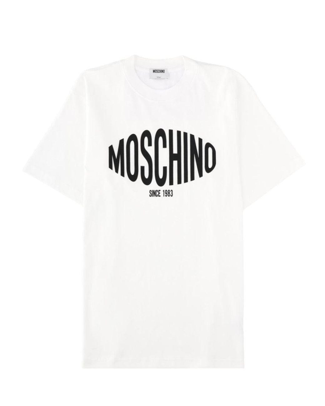 Moschino White Crew Neck T-Shirt for men