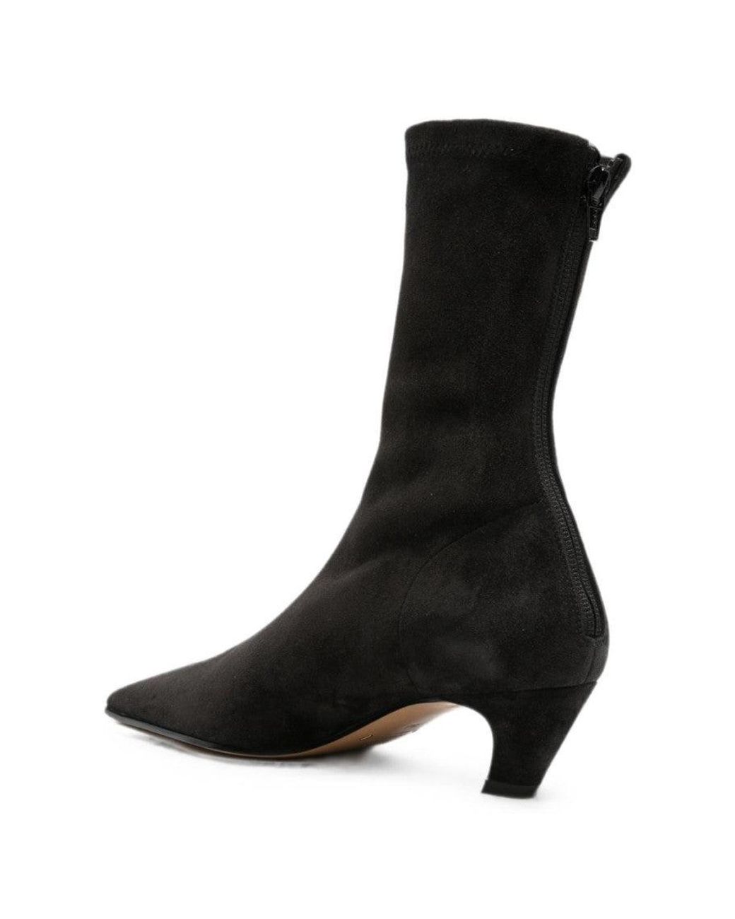 Khaite Black Arizona Ankle Boots