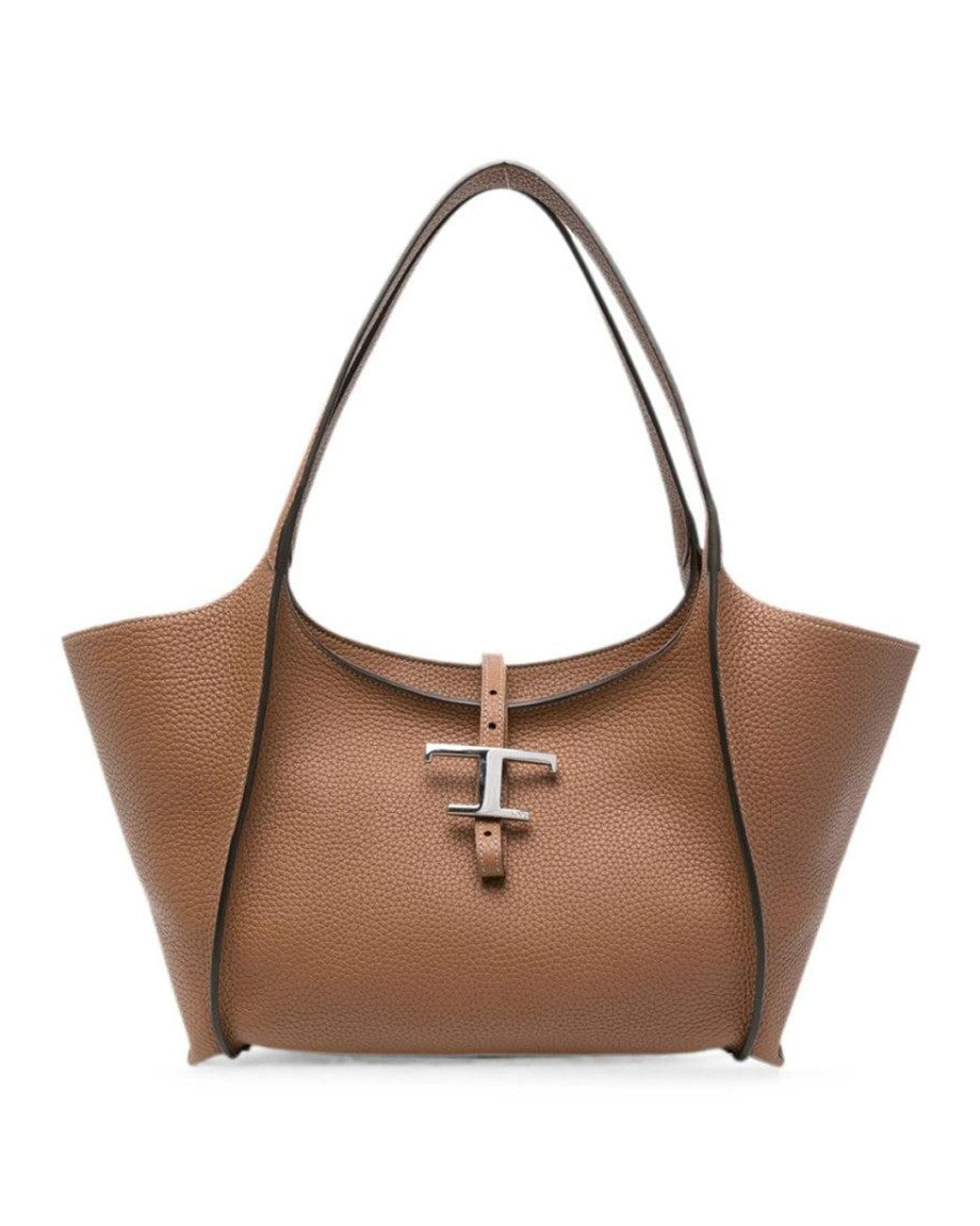 Tod's Brown T-Timeless Top Zip Large Tote