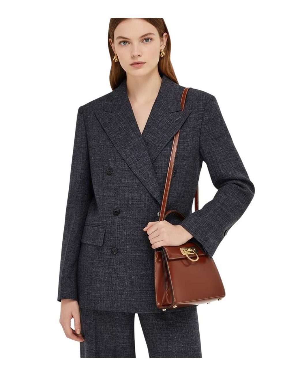 Ferragamo Brown Iconic Small Satchel
