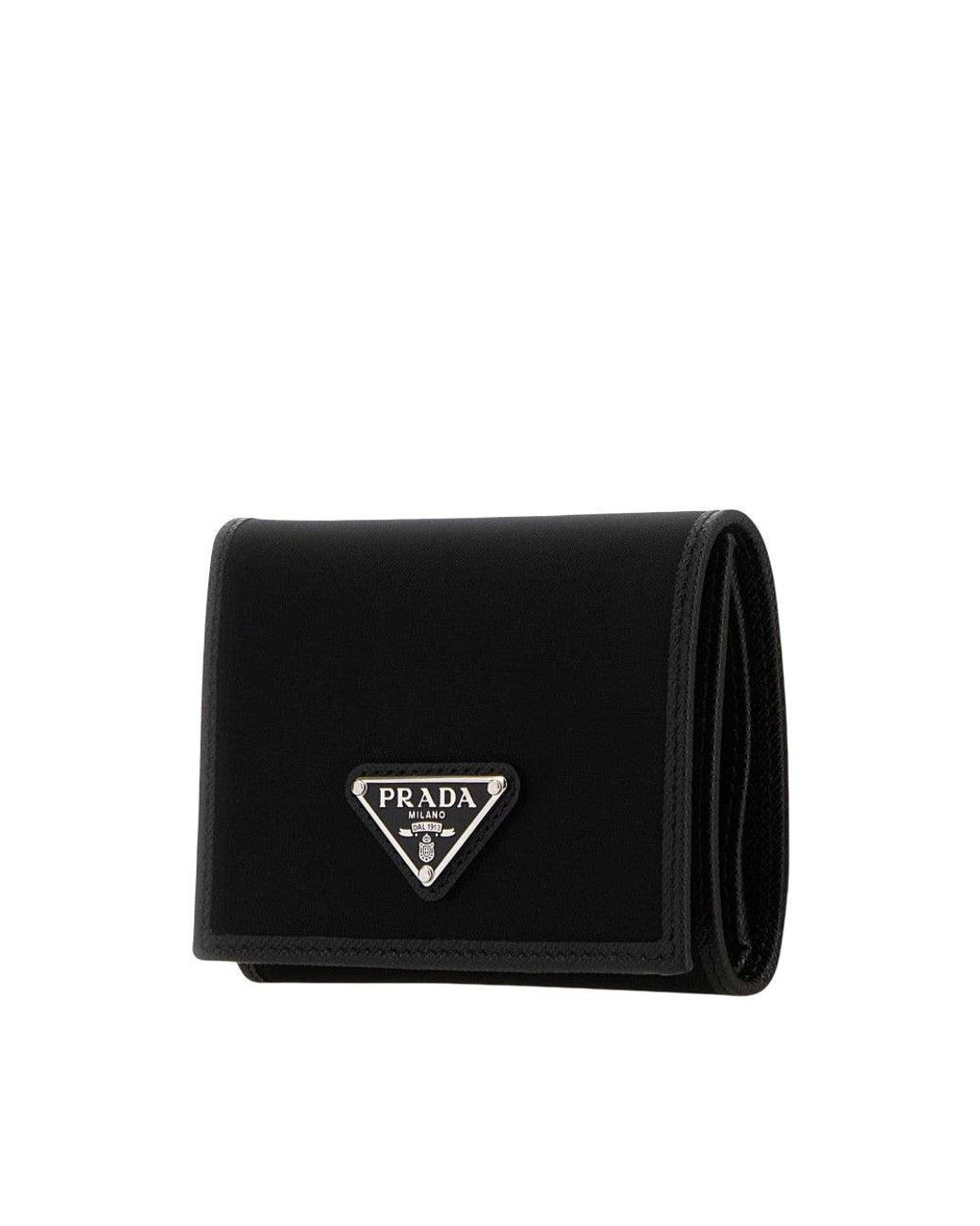 Prada Black Piccolo Solid Wallet for men