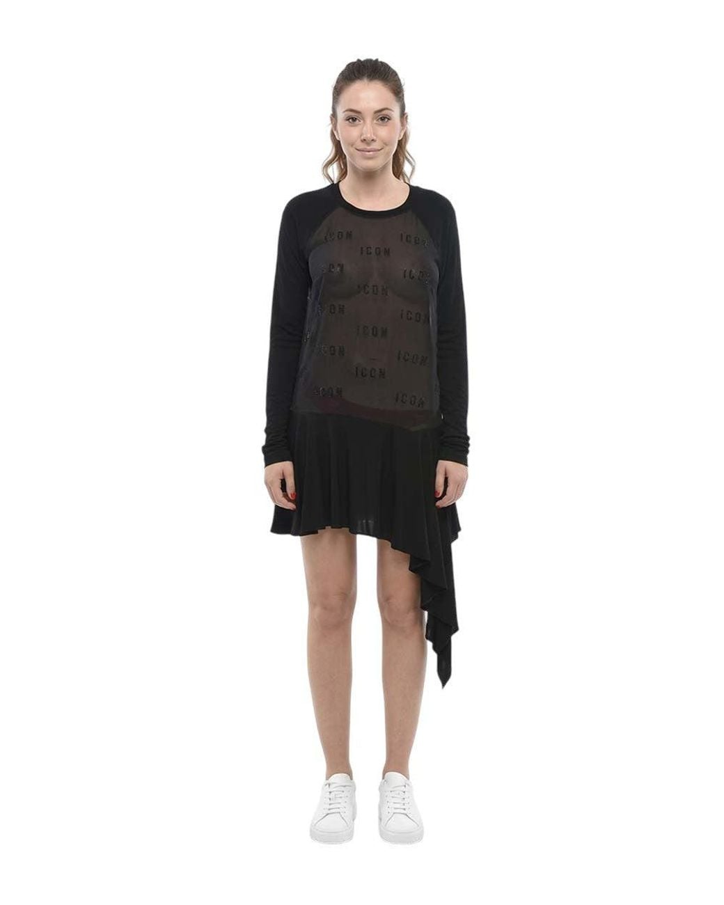DSquared² Black Crew Neck Mini Dress