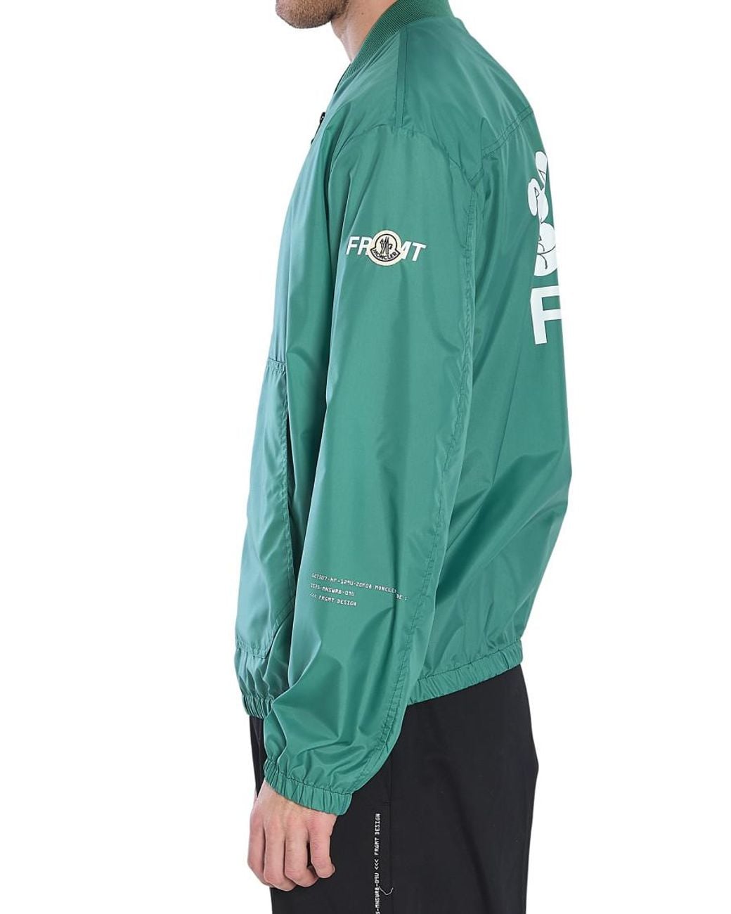 Moncler Green Logo Bomber Jacket for men