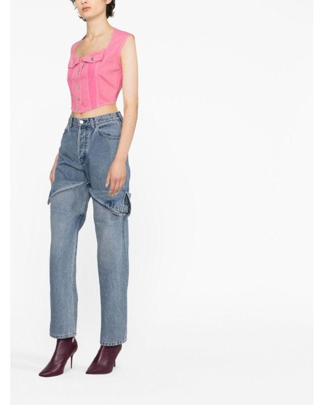 Ambush Pink Denim Top