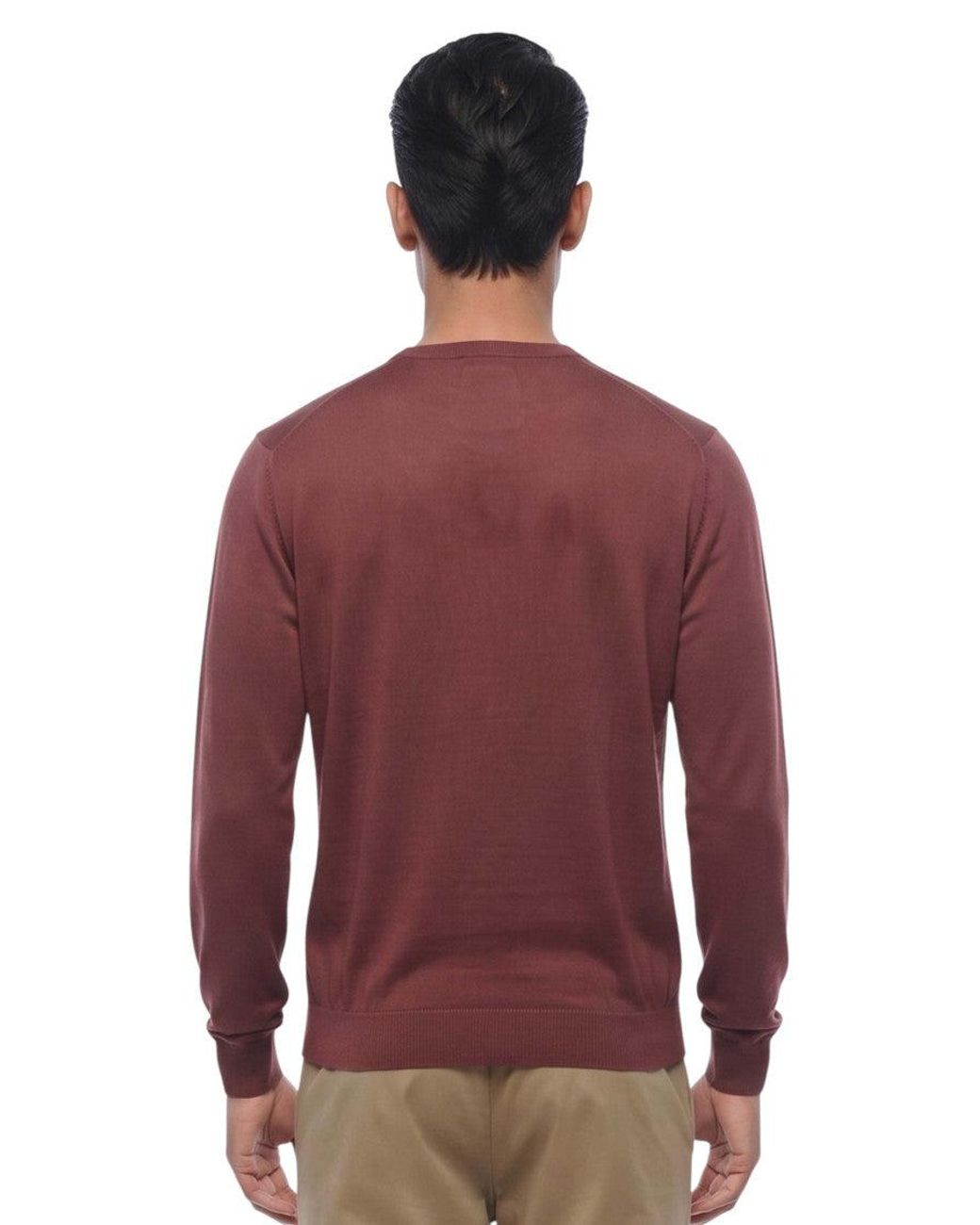 Corneliani Red Crew Neck Sweater for men