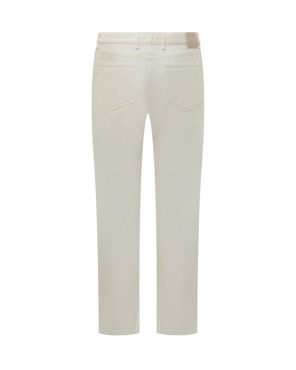 Zegna Gray Mid Rise Jeans for men