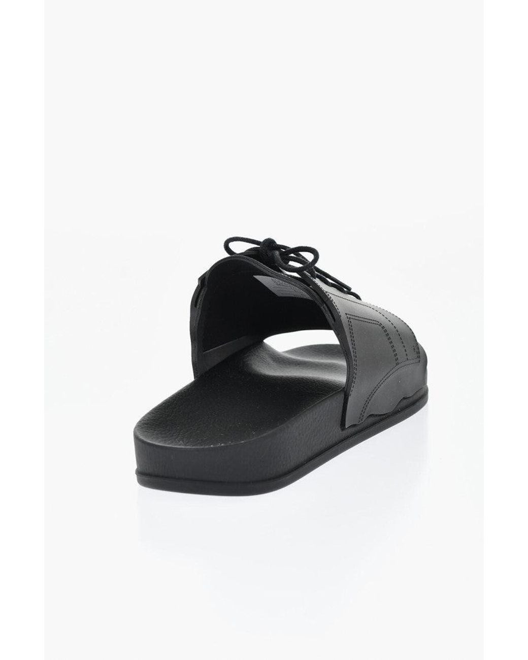 Maison Margiela Black Solid Pool Slides