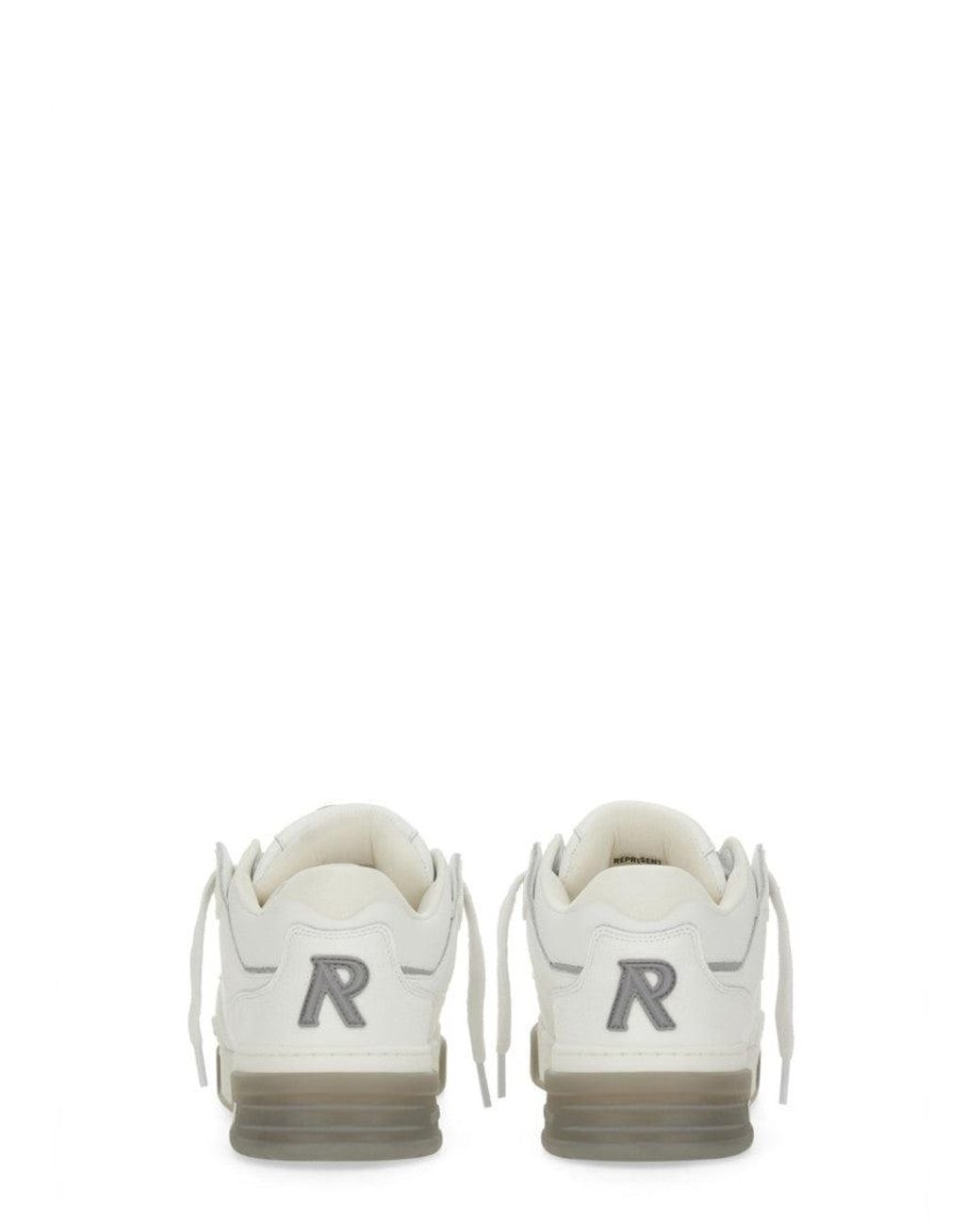 Represent White Solid Studio Sneakers for men