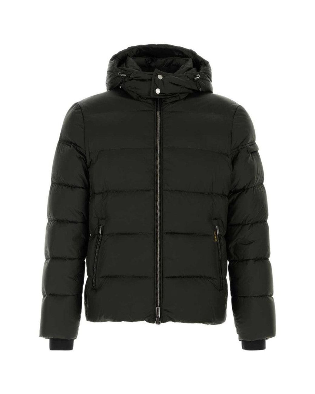 Moorer Black Dark Quilted Down Jacket for men
