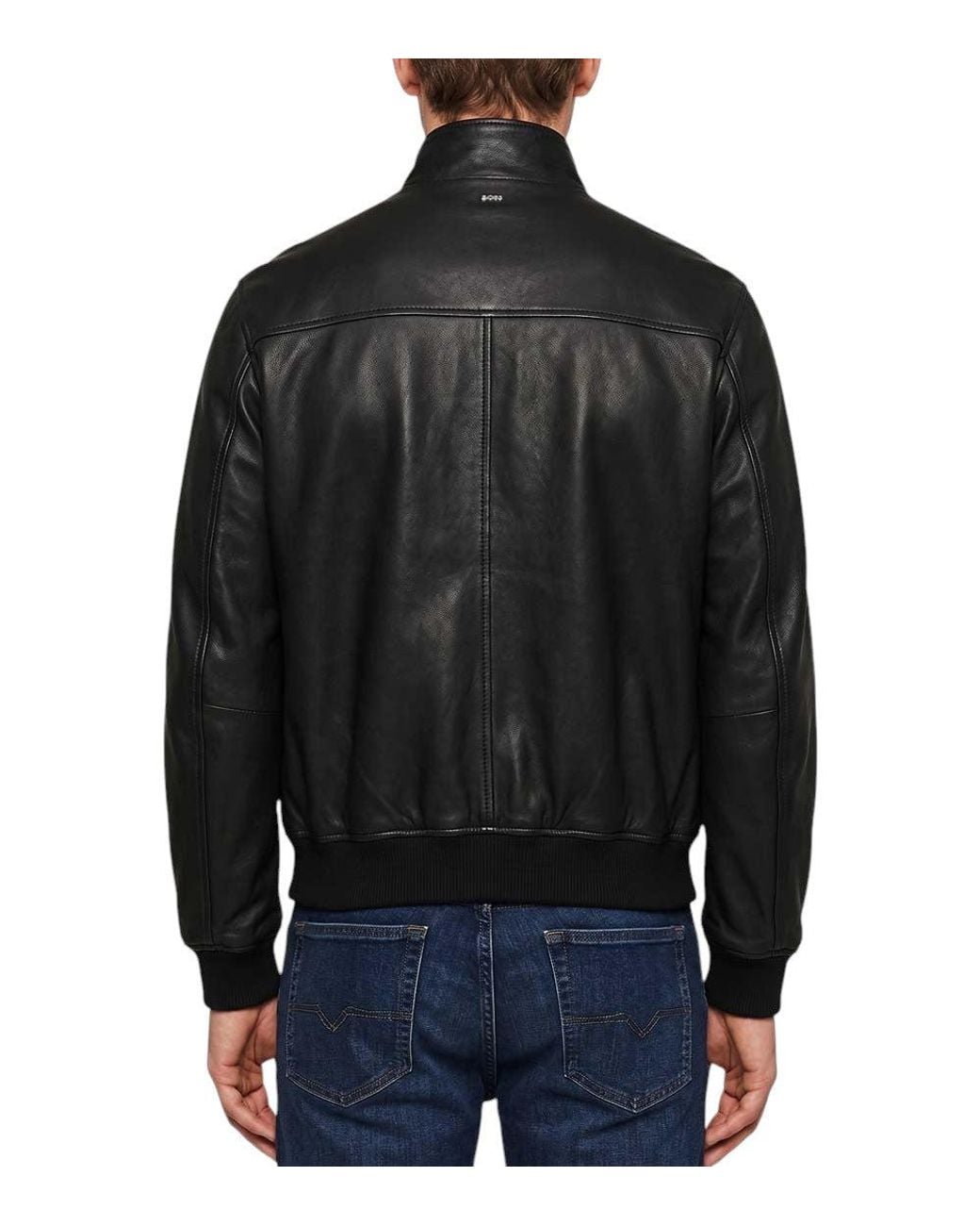 Boss Black Mock Collar Jacket for men