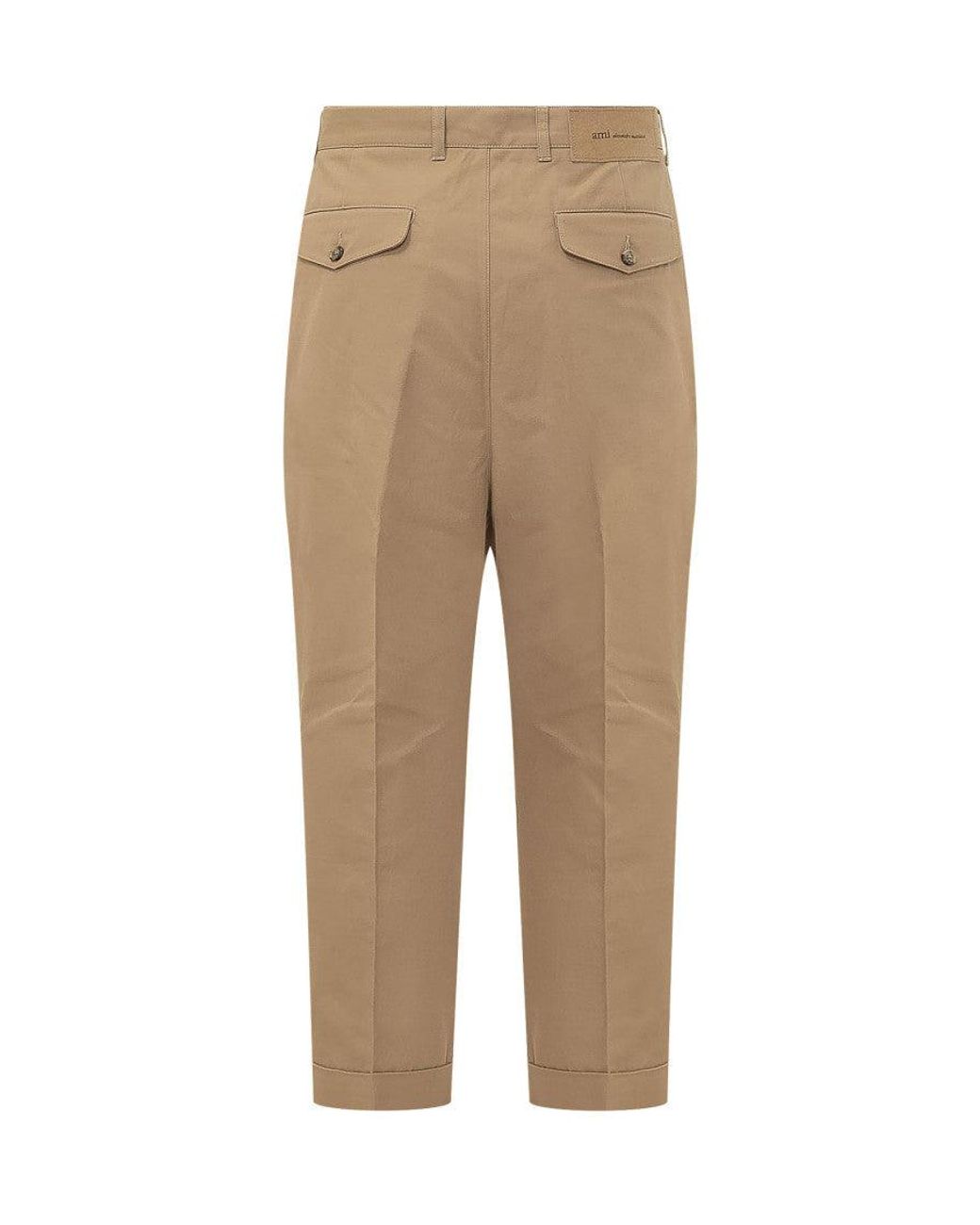 AMI Natural Solid Chino Trousers for men