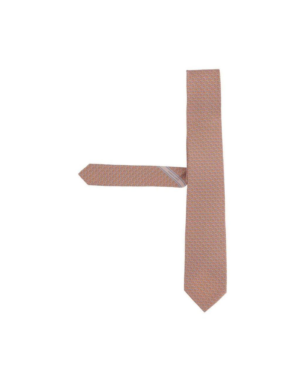 Ferragamo White Logo Tie for men