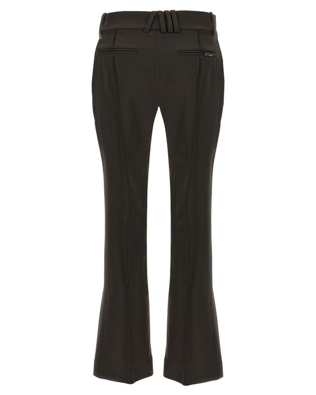 The Attico Black Cropped Flared Trousers