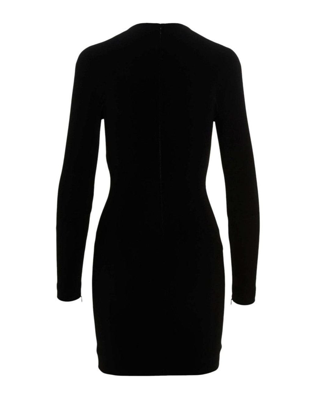 Balenciaga Black Solid Mini Dress