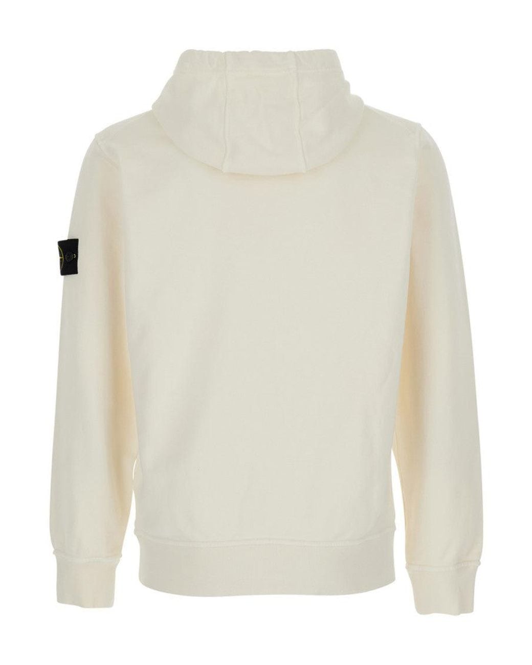 Stone Island White Off Regular Hoodie for men