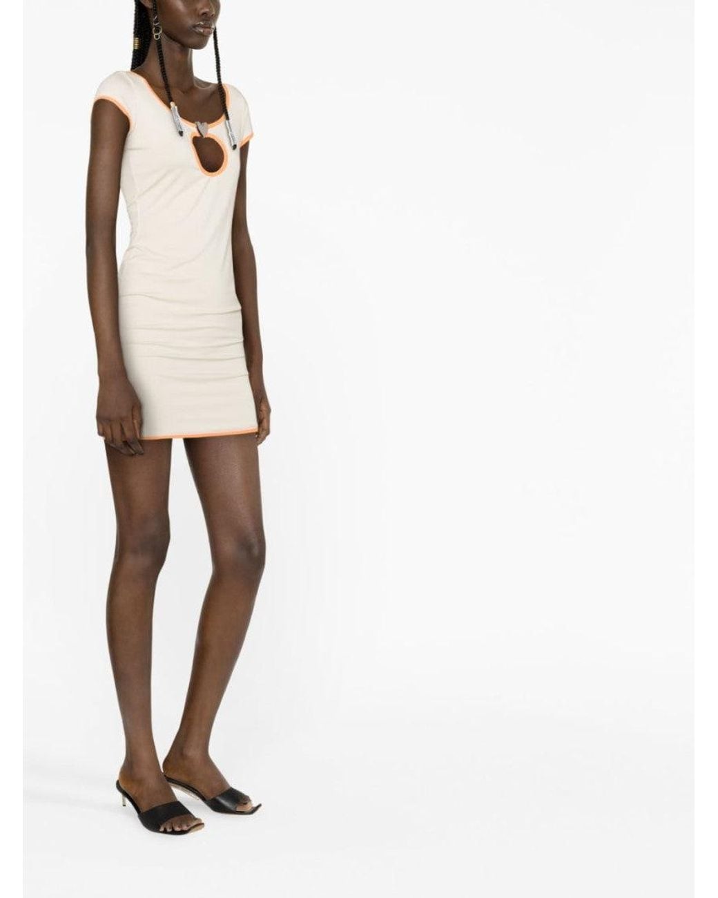 Ambush Natural Cut-Out Mini Dress