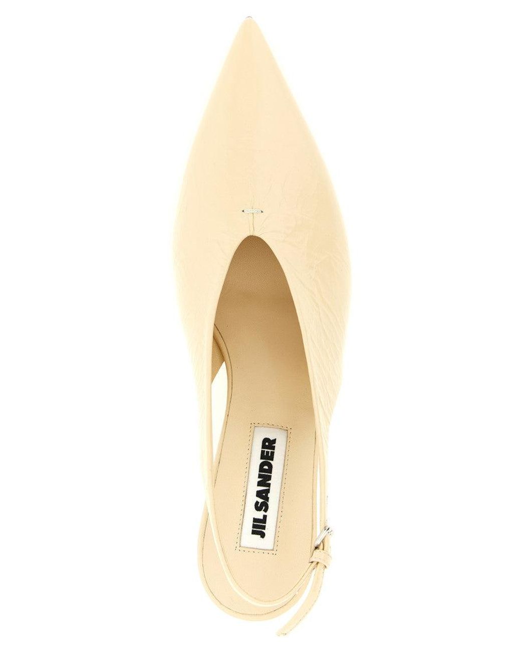 Jil Sander Natural Slingback Pumps