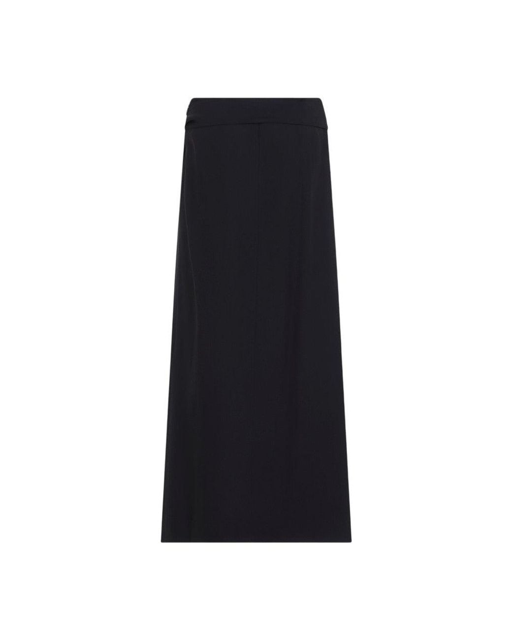 Studio Nicholson Black Pleated Midi Skirt