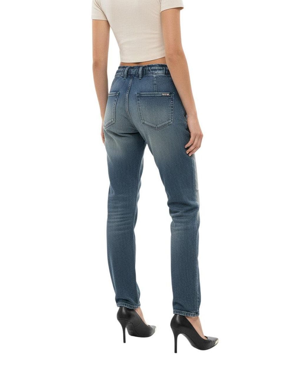 DIESEL Blue Relaxed Mid Rise Jeans
