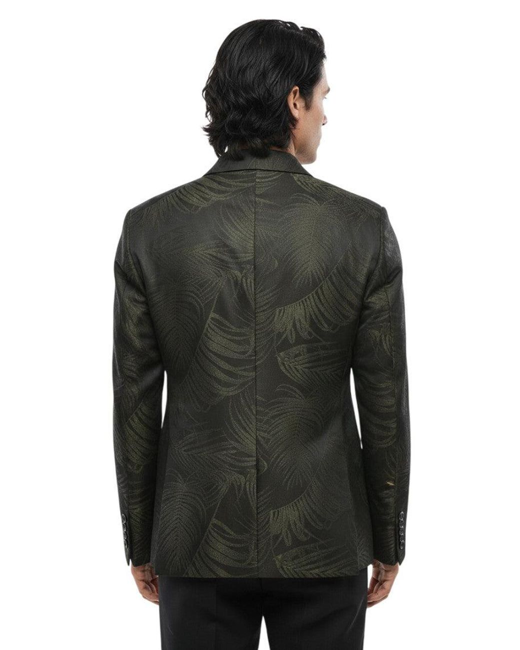 Palm Angels Black Peaked Lapel Blazer for men