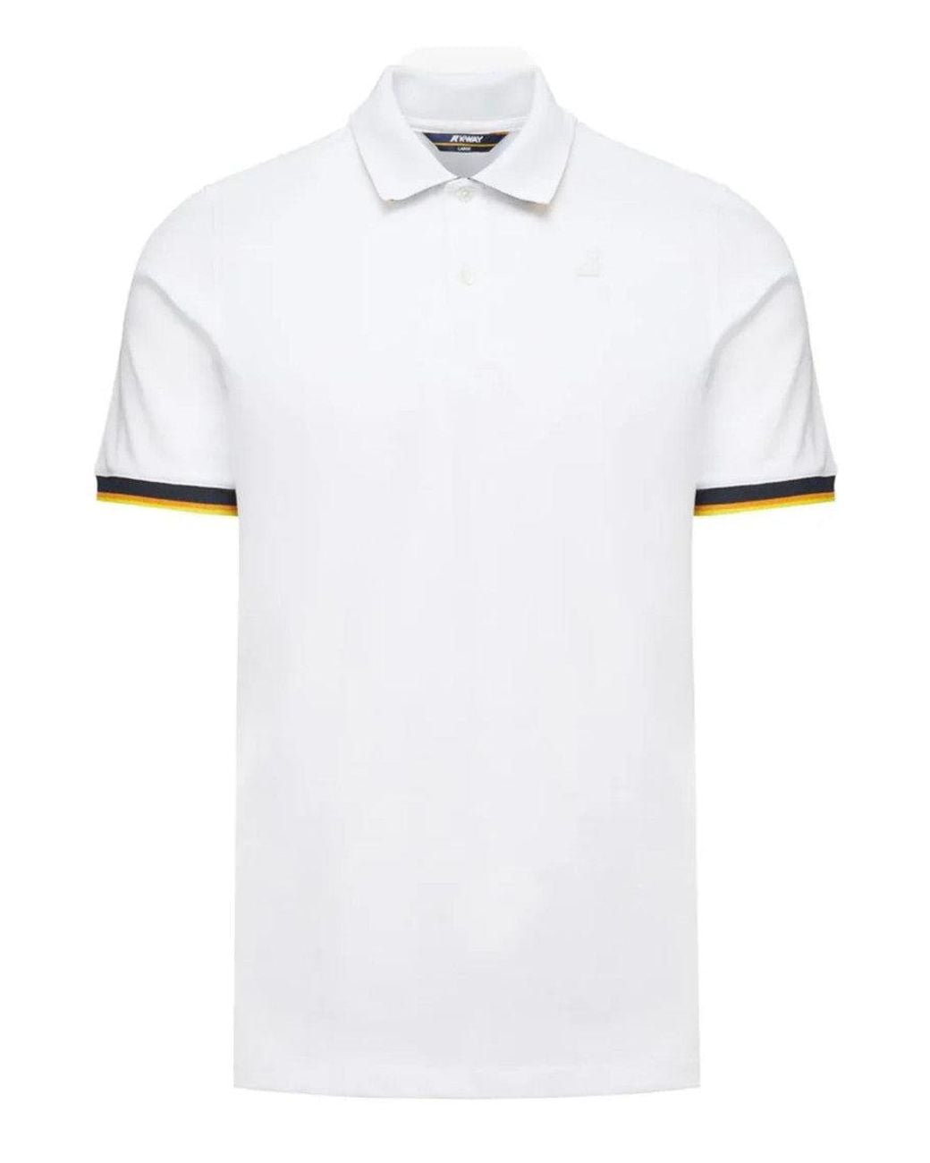 K-Way White Shirt Collar Polos for men