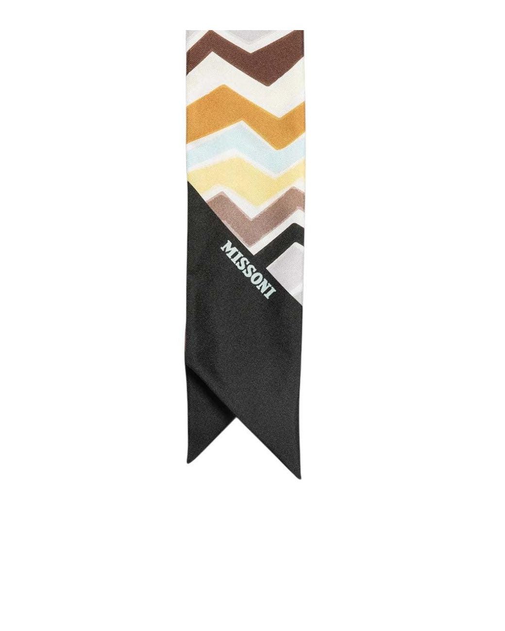 Missoni Metallic Signature Zigzag Bandana Scarf