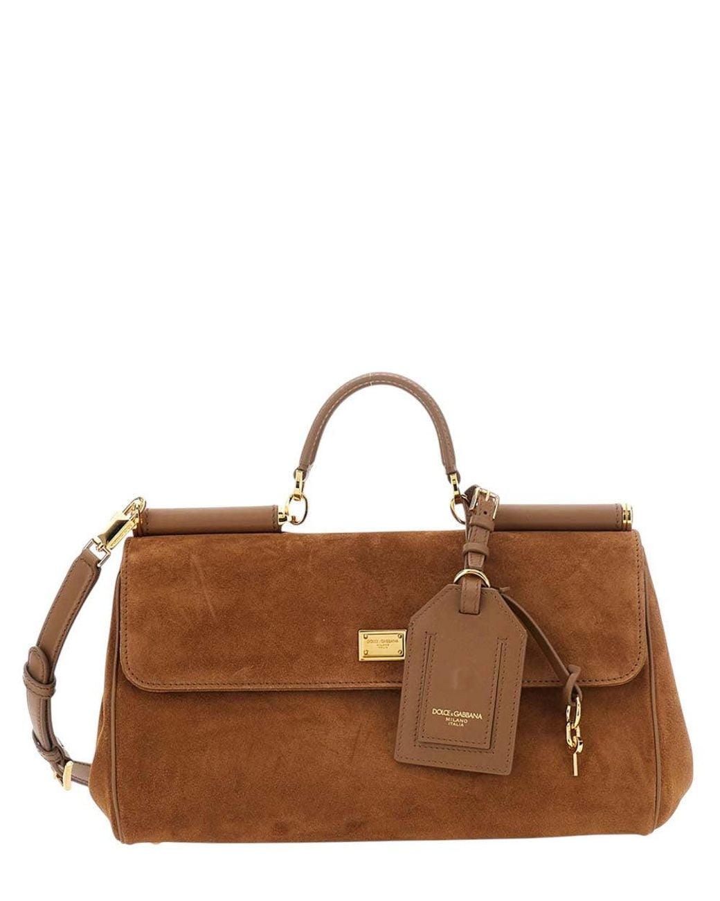 Dolce & Gabbana Brown My Sicily Medium Satchel