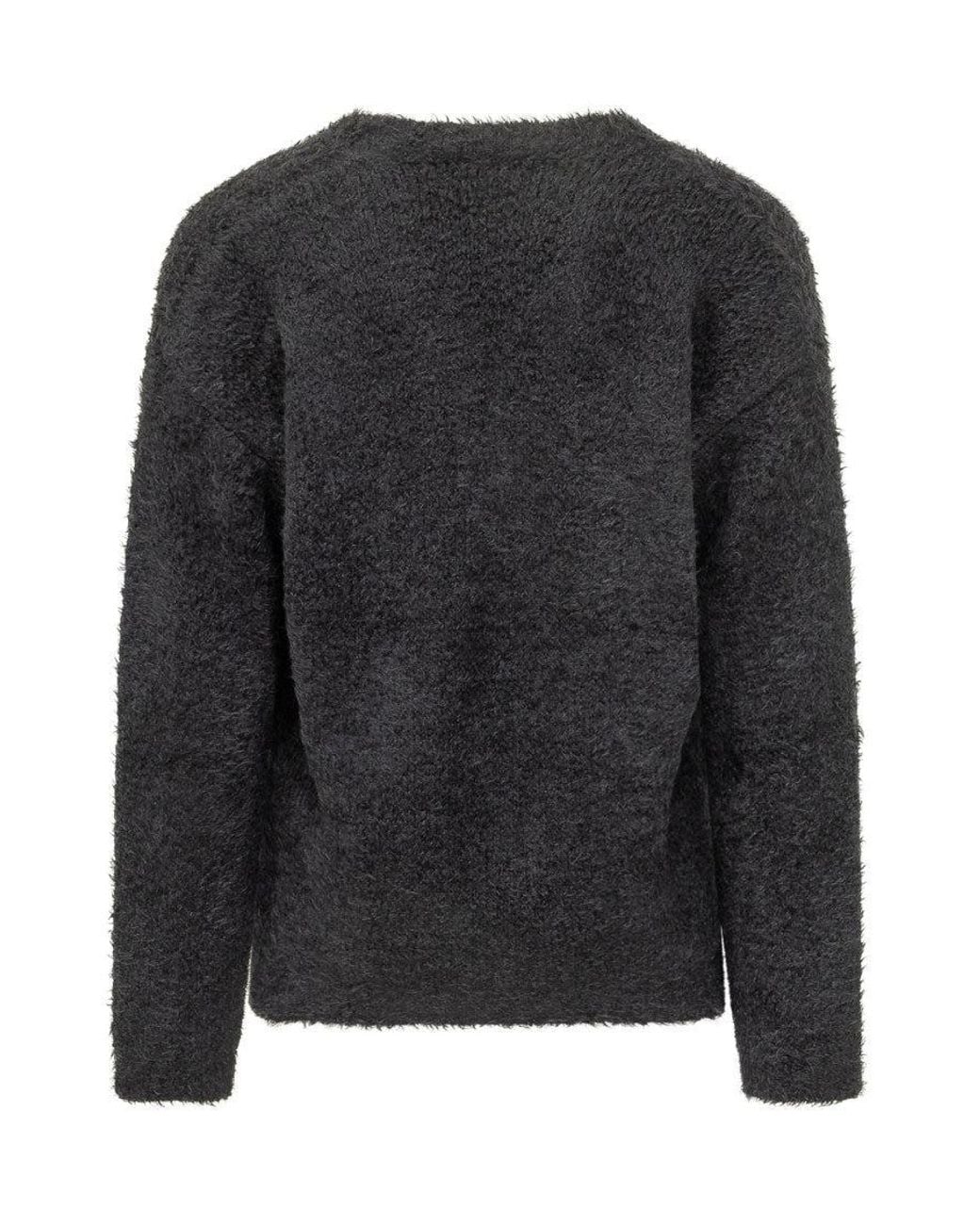 Dolce & Gabbana Black V Neck Sweater for men
